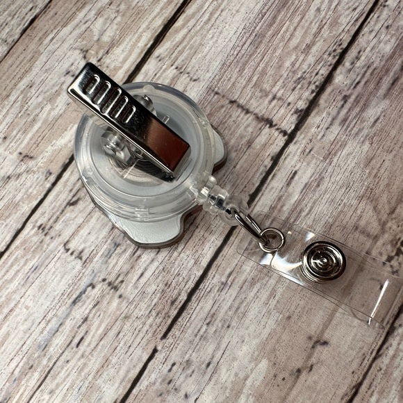 Doodle Dog Badge Reel | IB Badge Clip | Black White - Picture 2 of 2